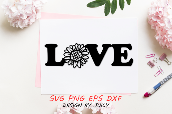Love with Sunflower Design