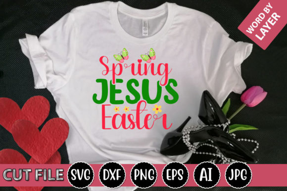 Spring Jesus Easter Svg Font